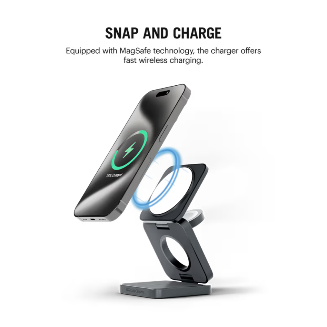 Zexxus Foldaway 3-In-1 Magnetic MagSafe Wireless Charger